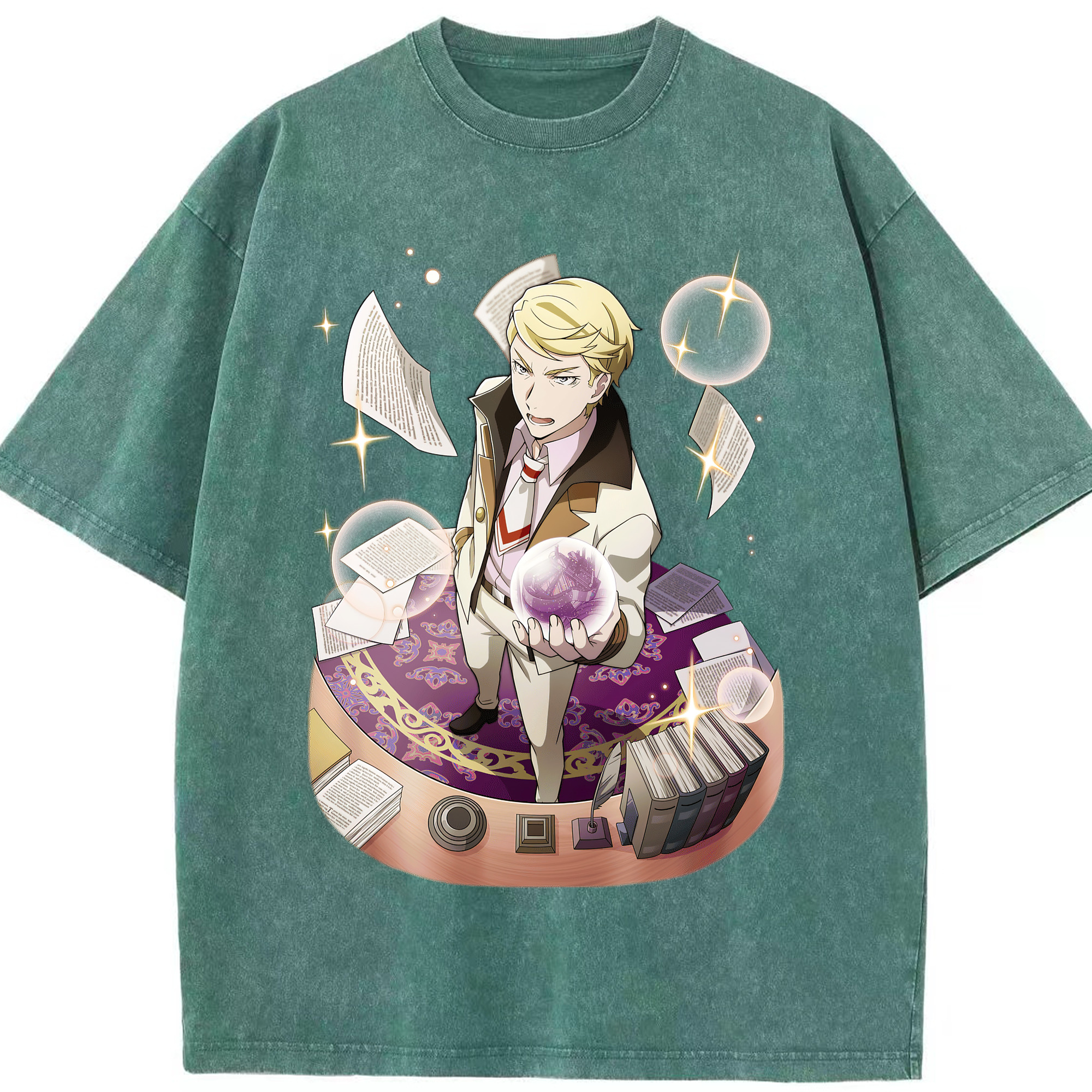 （画像用） 文豪ストレイドッグス Bungo Stray Dogs 綿100% ヴィンテージ風 半袖Tシャツ（フロントプリント）